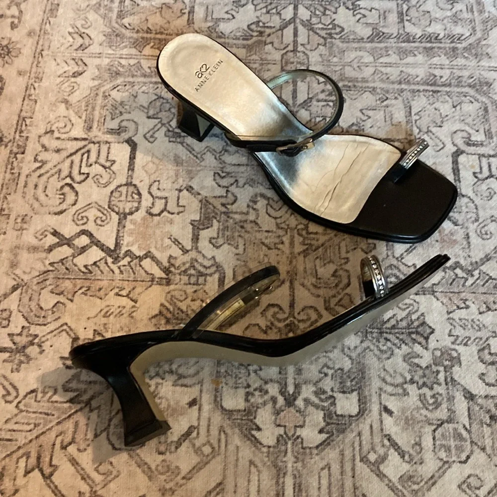 AnneKlein towering ,strap sandal